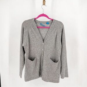 Terryl for Thalian gray cashmere cardigan